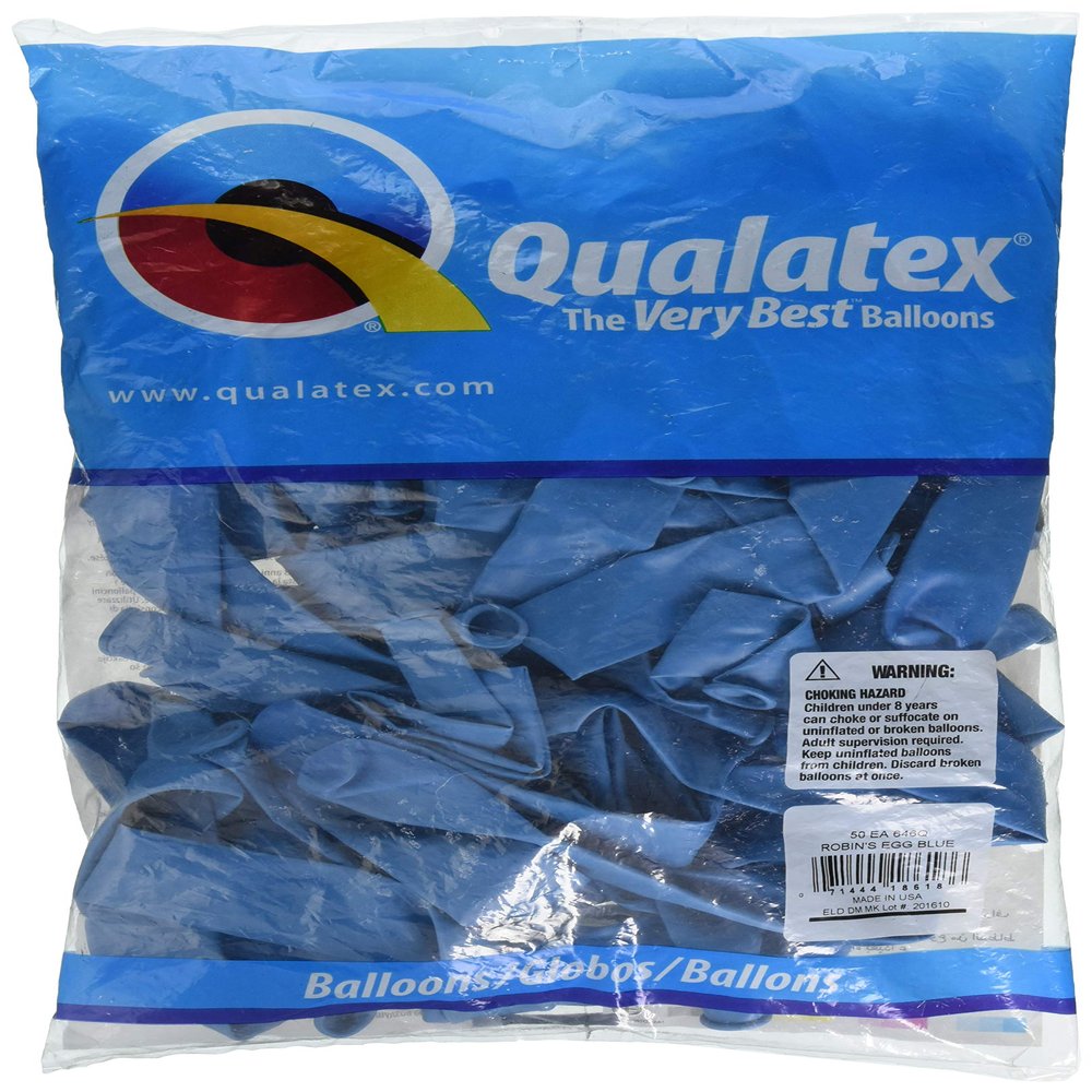 Pioneer Balloon Company ROBINS EGG BLUE 646Q LATEX, 46 x 6 x 6 inches