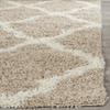 SAFAVIEH Dallas Shag Collection Accent Rug - 4' x 6', Beige & Ivory, Trellis Design, Non-Shedding & Easy Care, 1.5-inch Thick Ideal for High Traffic Areas in Entryway, Living Room, Bedroom (SGD257D) view 2