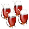 True Douro Port Sippers, Port Wine Glasses Drinking Set, Wine Glass with Straw Built in, Clear Cup, Set of 4, 3 oz Capacity view 1