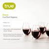 True Douro Port Sippers, Port Wine Glasses Drinking Set, Wine Glass with Straw Built in, Clear Cup, Set of 4, 3 oz Capacity view 2