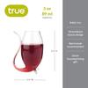 True Douro Port Sippers, Port Wine Glasses Drinking Set, Wine Glass with Straw Built in, Clear Cup, Set of 4, 3 oz Capacity view 3