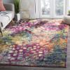 SAFAVIEH Monaco Collection Area Rug - 6'7" x 9'2", Pink & Multi, Boho Chic Abstract Watercolor Design, Non-Shedding & Easy Care, Ideal for High Traffic Areas in Living Room, Bedroom (MNC225D) view 1