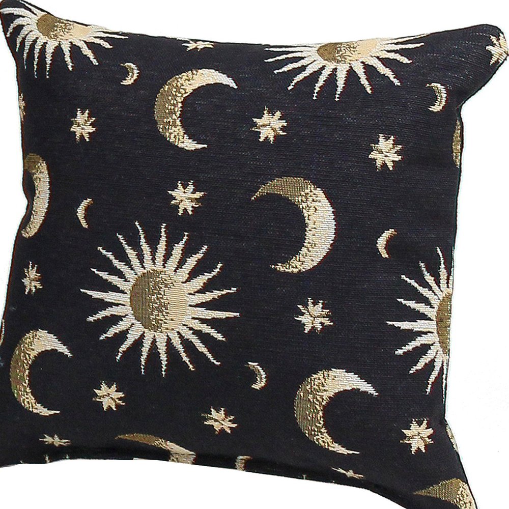 16" x 16" Sun And Moon Pattern Pillow