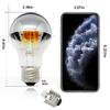 KarlunKoy Half Chrome Light Bulb Dimmable 6W (60W Equivalent) A19 A Shape Decorative LED Edison Bulb Silver Mirror Reflected Light 2700K Warm White E26 Base Pack of 2 view 3