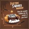 Nostalgia Tabletop Indoor Electric S'mores Maker - Smores Kit With Marshmallow Roasting Sticks and 4 Trays for Graham Crackers, Chocolate, and Marshmallows - Movie Night Supplies - Brown view 2