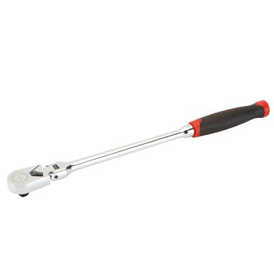 3/8 Inch Drive Professional Flex Head Long Handle Ratchet; 14" Long with TRP Comfort Grip