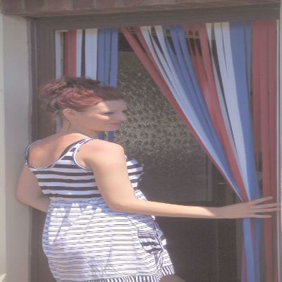 Holland Plastics Original Brand Slat Type Door Curtain/Fly Blind with Pair of Screw in Hooks for Wooden Frames. 'Red/White/Blue'