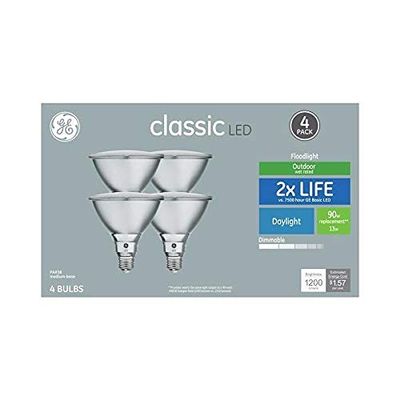 GE Classic 90-Watt EQ LED Par38 Daylight Dimmable Light Bulb (4-Pack)