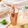 Twine Hammered Cocktail Shaker for Cold Brew Cocktails, Margarita, Whiskey Sour, Stainless Steel Martini Shaker with Strainer, Copper Plated, Home Bar Accessories, Bar Tools, 25 oz, Set of 1 view 4