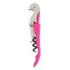 True Truetap Double Hinged Waiters Corkscrew Bottle Opener with Foil Cutter, Professional Wine Key for Servers, Set of 1, Pink view 1