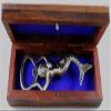 Solid Brass Mermaid Bottle Opener in Wooden Box with Inlaid Anchor view 2