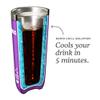 ZOKU Instant Iced Coffee Maker, Reusable Beverage Chiller Cools Hot Beverages in Minutes Without Dilution, Portable 11-ounce Tumbler With Spill-resistant Lid and Straw, Purple view 2