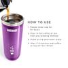 ZOKU Instant Iced Coffee Maker, Reusable Beverage Chiller Cools Hot Beverages in Minutes Without Dilution, Portable 11-ounce Tumbler With Spill-resistant Lid and Straw, Purple view 4