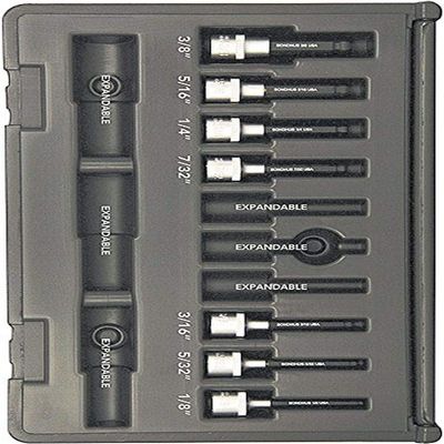 "Bondhus 30445 Socket Ball End Bit Tool Set w/Sockets, 2"", 7 Piece", multi, one size
