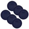 Pyrex 7202-PC 1-Cup Dark Blue Food Storage Replacement Lid (6-Pack) - Made in USA view 1