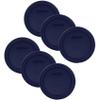 Pyrex Blue 2 Cup Round Storage Cover #7200-PC for Glass Bowls 6-Pack view 1