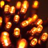 Wintergreen Lighting LED Amber/Orange Halloween Mini Light Set, 70 5mm Lights, Indoor/Outdoor Halloween Light Decorations, 120V UL Certified, Black Wire view 1