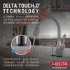 Delta Leland Brushed Nickel Touch Kitchen Faucet with Pull Down Sprayer, Traditional Single Hole Touch On Kitchen Sink Faucet, Single Handle, Arctic Stainless 9178T-AR-DST view 2