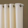 Curtainworks Kendall Color Block Grommet Curtain Panel, 108 inch, Cream/Black view 2