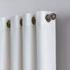Curtainworks Kendall Color Block Grommet Curtain Panel, 95 inch, White / Dark Grey view 2