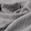 COTTON CRAFT Soft Cotton Thermal Blanket - Plush Herringbone Twill - All Season Luxurious Breathable Skin Friendly Lightweight Cooling Throw Blanket - Sofa Couch Travel Camping Dorm - Full Queen Grey view 2