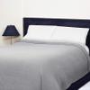 COTTON CRAFT Soft Cotton Thermal Blanket - Plush Herringbone Twill - All Season Luxurious Breathable Skin Friendly Lightweight Cooling Throw Blanket - Sofa Couch Travel Camping Dorm - Full Queen Grey view 4