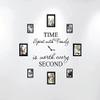 Time Spent with Family Is Worth Every Second Home Wall Decal Sticker Clock #1249 (Matte Black, 20" wide x 17" high) view 4