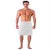 Turkish Cotton Terry Velour Adjustable Body Wrap Towel for Men (White, One Size) view 1