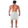 Turkish Cotton Terry Velour Adjustable Body Wrap Towel for Men (White, One Size) view 3