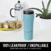 Mighty Mug Plastic Travel Mug, No Spill Double Wall Tumbler, Cold/Hot, Cup-Holder Friendly, Dishwasher Safe, (Cream, 12oz) view 2
