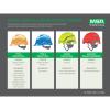 MSA 10058321 V-Gard Full-Brim Hard Hat With 1-Touch Suspension | Polyethylene Shell, Superior Impact Protection, Self Adjusting Crown Straps - Standard Size in White view 3