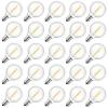 Brightown G40 Replacement LED Light Bulbs, 25 Pack Clear Globe Bulb fits E12 C7 Candelabra Screw Base Sockets, 1.5 Inch Dimmable Edison Light Bulbs for Indoor Outdoor Patio Decor, Warm White view 1