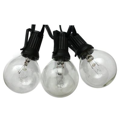Globe Light Strand Black 100ft - Wedding Lights G40 Globe Lights