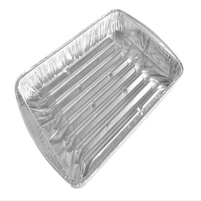 Durable Disposable Aluminum Large 13 x 9" Broiling Pan #3000 (25)