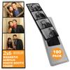 Photo Booth Nook | 2x6 Magnetic Photo Booth Picture Frame (100 Count) | Crystal Clear Acrylic, Strong Magnet with Silver Inserts | Bulk view 1