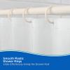 Kenney KN61224 Rust-Proof Smooth Plastic Shower Curtain Rings for Shower Curtain and Standard Shower Curtain Rod, Bathroom Use, Easy to Snap Closure, Easy to Install, Set of 12, Cream view 3