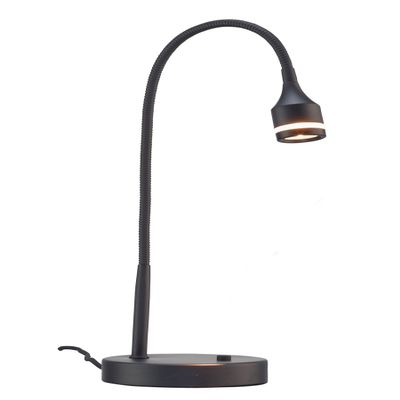 Adesso 3218-01 Prospect 11"-18" LED Desk Lamp, Black, Smart Outlet Compatible