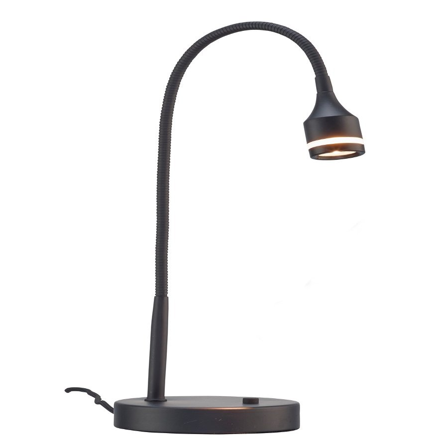 Adesso 3218-01 Prospect 11"-18" LED Desk Lamp, Black, Smart Outlet Compatible