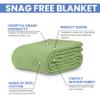 Linteum Textile Hospital Thermal SNAGLESS Spread Blanket, 100% Cotton (74x100 in, Green) view 3