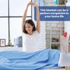 Linteum Textile Hospital Thermal SNAGLESS Spread Blanket, 100% Cotton (74x100 in, Blue) view 4