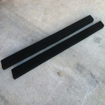 (2) 2' Long Marine Carpet Black Bunk Boards - 2x4