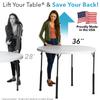 Lift Your Table Folding Table Risers - Counter Height (for Straight Leg Design)  USA Made, Sturdy, Portable, Easy-to-Use Extensions Raise Straight Leg Folding Tables (Set of 4) view 4