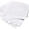 Bumblebee Linens White Linen Hemstitched Cocktail Napkins- 1 Dozen 6 X 6- Ladder Hem Stitch Cloth Napkin Coasters Model: CNLWH-001 (Home & Kitchen) view 1