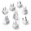 BESTEK Worldwide Travel Plug Adapter Set, Grounded Universal Power Plug Adapter for USA to US, EU, AU, UK, GE, HK and More- 8 Packs view 1