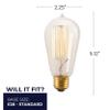 Bulbrite 134019 40W Nostalgic Edison Squirrel Cage-Style Bulb - 4 Pack view 3