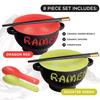 World Market Japanese Ceramic Ramen Bowl Set of 2 - Soup Spoon and Chopsticks - Serving Bowls for Noodle, Ramen, Udon, Miso, Thai, and Pho Soup 17.5 Ounce Red Dragon and Green Rooster view 2