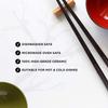 World Market Japanese Ceramic Ramen Bowl Set of 2 - Soup Spoon and Chopsticks - Serving Bowls for Noodle, Ramen, Udon, Miso, Thai, and Pho Soup 17.5 Ounce Red Dragon and Green Rooster view 3