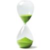 Large Fashion Colorful Sand Glass Sandglass Hourglass Timer Clear Smooth Glass Measures Home Desk Decor Xmas Birthday Gift (15 Minutes, Green) view 2