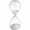 Large Fashion Colorful Sand Glass Sandglass Hourglass Timer Clear Smooth Glass Measures Home Desk Decor Xmas Birthday Gift (15 Minutes, White) view 1