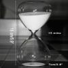 Large Fashion Colorful Sand Glass Sandglass Hourglass Timer Clear Smooth Glass Measures Home Desk Decor Xmas Birthday Gift (15 Minutes, White) view 2